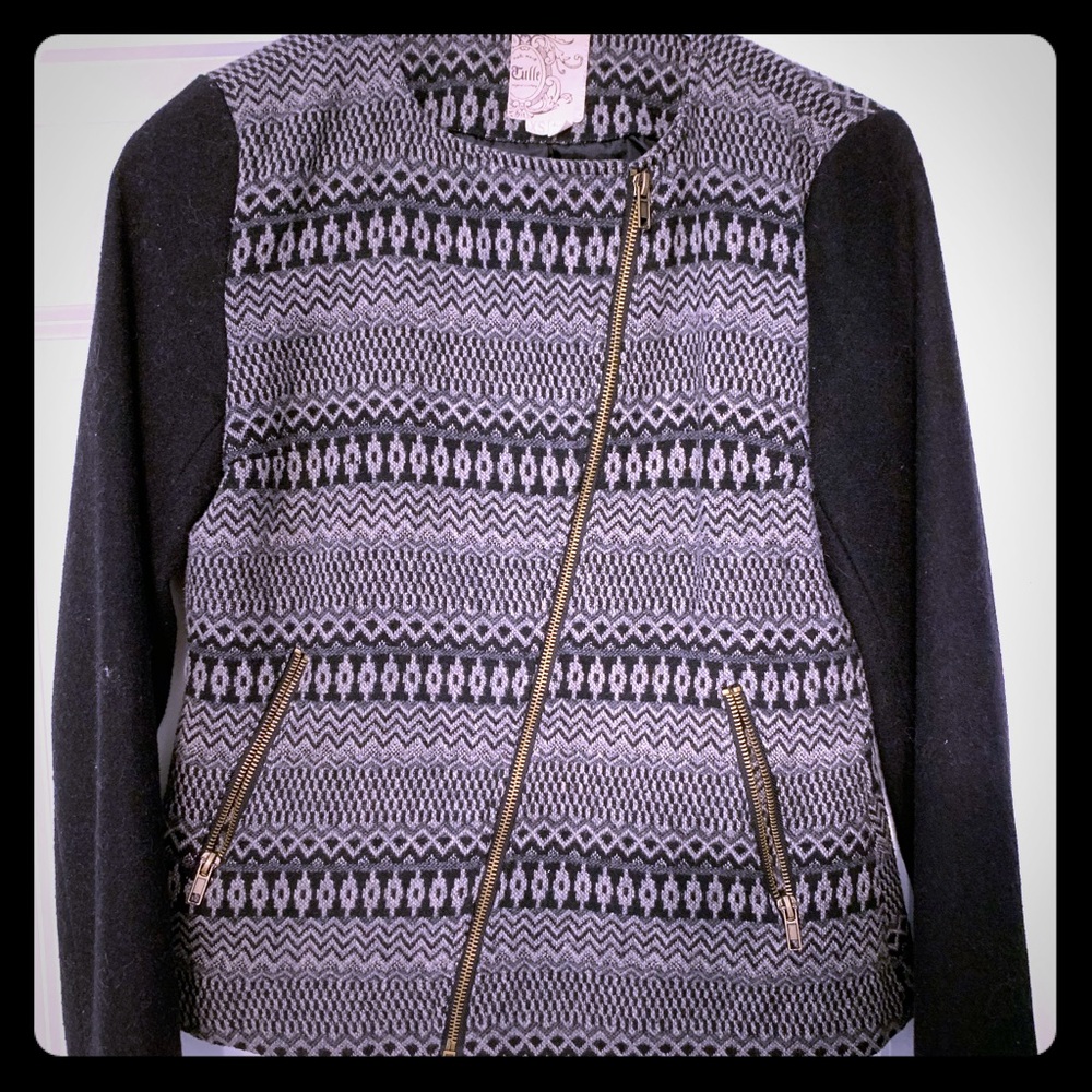 Tulle jacket side zipper